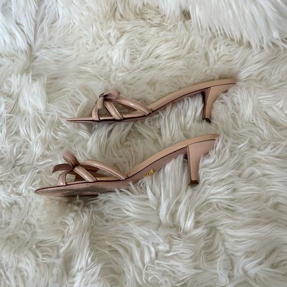Prada Bow Kitten Heels Patent Leather Nude - Picture 3 of 4